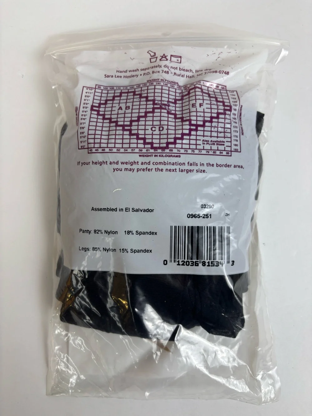 Vintage Hanes 3-Pair Pack Silk Reflections Slightly Imperfect Jet Black Size AB